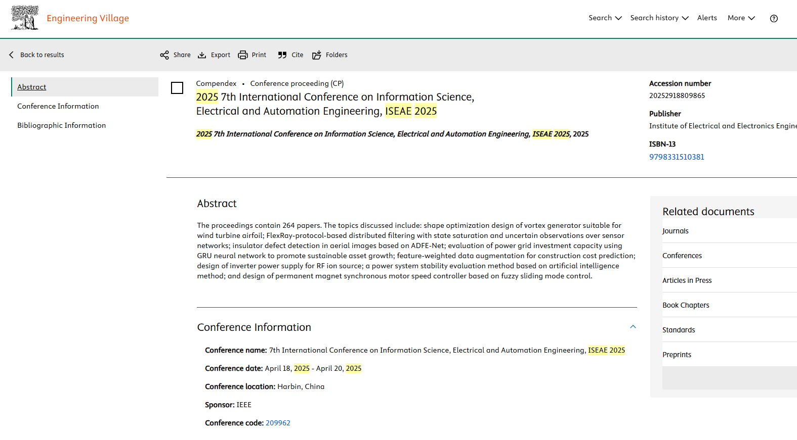 ISEAE 2025 EI检索截图.png
